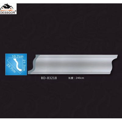 PU Plain Cornice Molding Crown Ceiling Mouldings for Interior Decoration