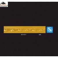 Golden White PU Carved Cornice Molding Crown Ceiling Moulding for Interior Decoration